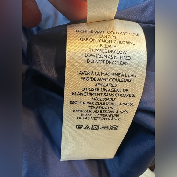 Maeve Anthropologie Blue Snap- Sleeve Puffer Jacket- size M - Picture 9 of 9